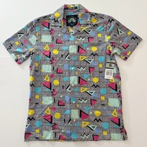 Good Vibes Retro 80s 90s Button Down Shirt